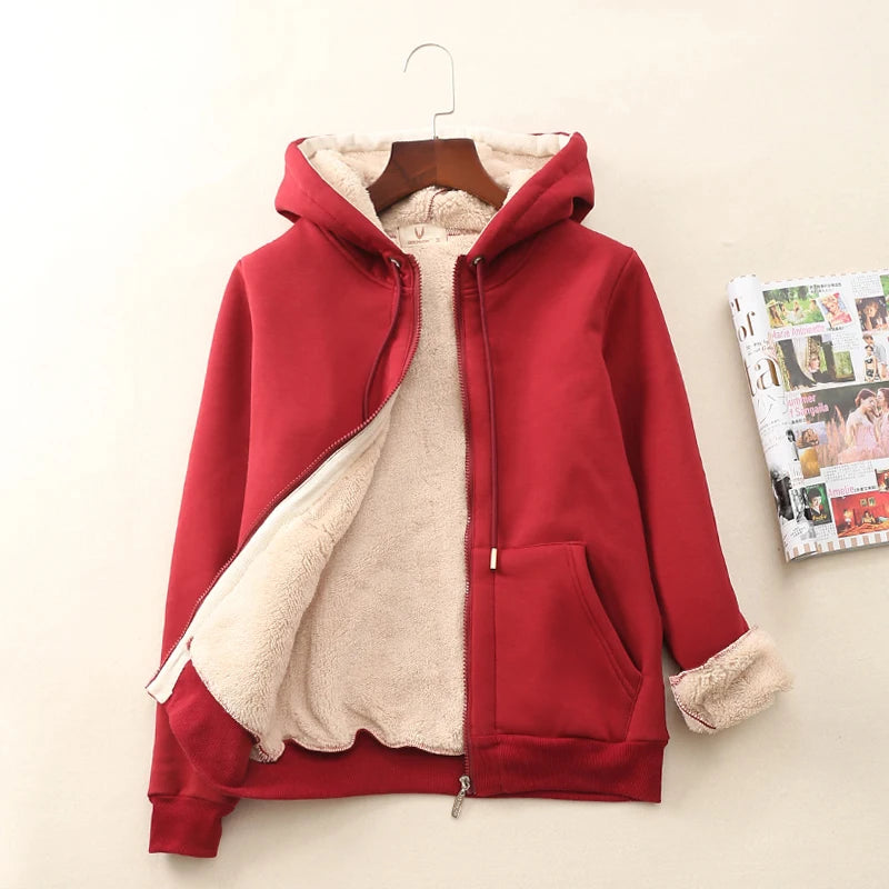 Womens Outerwears Cashmere Winter Warm Coats Thick Parka Warm Hooded Coat Women Jacket Parka Basic Jacket Women'S Clothing