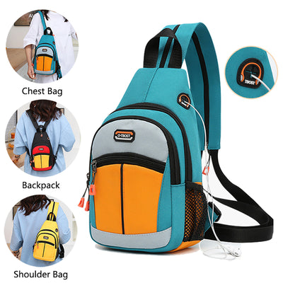 Women Sport Bags Multifunctional Backpack Shoulder Bags with USB Design