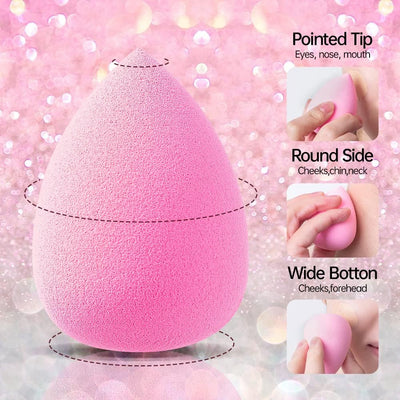MAGMAC 10 Pcs Perfect Makeup Sponge Set Blender, Beauty Sponge Makeup Blender Flawless for Liquid,Multi-Colored Makeup Sponges