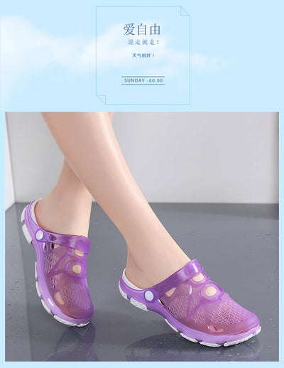 2020 blue Clogs Women Sandals  Shoe EVA Lightweight Unisex Colorful Shoes Outdoor  Wading Summer Beach Sandles