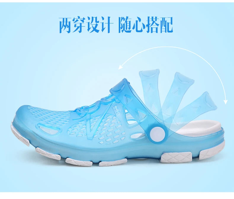 2020 blue Clogs Women Sandals  Shoe EVA Lightweight Unisex Colorful Shoes Outdoor  Wading Summer Beach Sandles