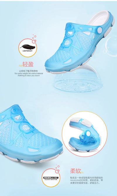 2020 blue Clogs Women Sandals  Shoe EVA Lightweight Unisex Colorful Shoes Outdoor  Wading Summer Beach Sandles