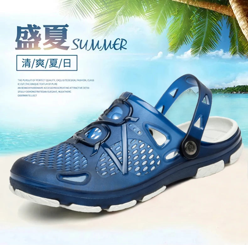 2020 blue Clogs Women Sandals  Shoe EVA Lightweight Unisex Colorful Shoes Outdoor  Wading Summer Beach Sandles