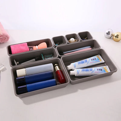 8pc/set Kitchen Utensil Drawer Storage Organizer Box Drawer Make Up Brush and Jewelry Holder Stationery Storage