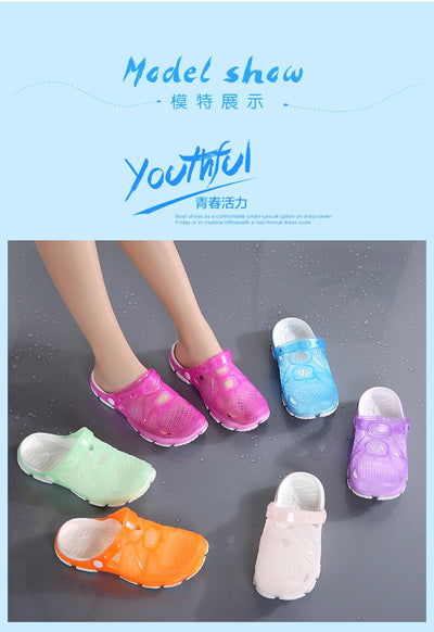 2020 blue Clogs Women Sandals  Shoe EVA Lightweight Unisex Colorful Shoes Outdoor  Wading Summer Beach Sandles