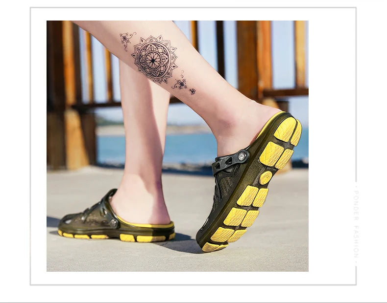 2020 blue Clogs Women Sandals  Shoe EVA Lightweight Unisex Colorful Shoes Outdoor  Wading Summer Beach Sandles