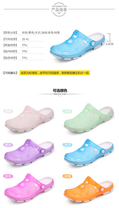 2020 blue Clogs Women Sandals  Shoe EVA Lightweight Unisex Colorful Shoes Outdoor  Wading Summer Beach Sandles