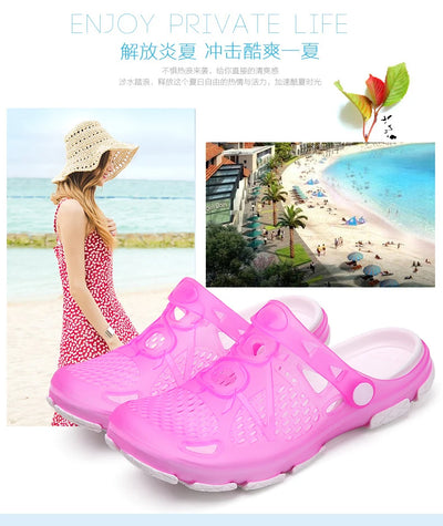 2020 blue Clogs Women Sandals  Shoe EVA Lightweight Unisex Colorful Shoes Outdoor  Wading Summer Beach Sandles