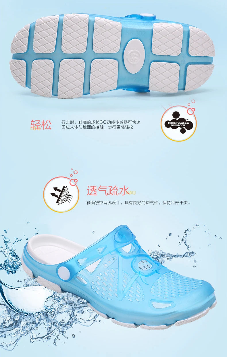 2020 blue Clogs Women Sandals  Shoe EVA Lightweight Unisex Colorful Shoes Outdoor  Wading Summer Beach Sandles