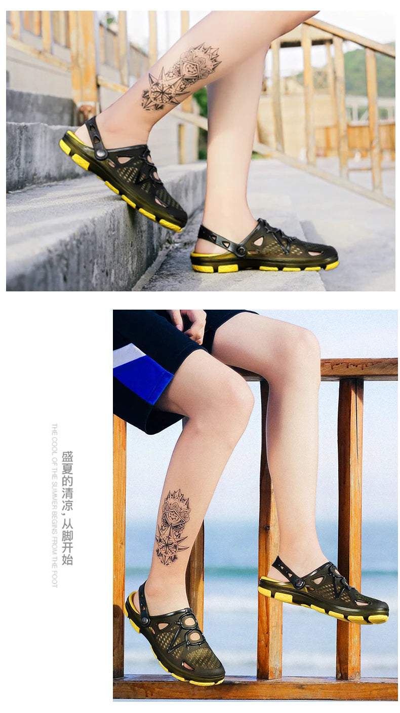 2020 blue Clogs Women Sandals  Shoe EVA Lightweight Unisex Colorful Shoes Outdoor  Wading Summer Beach Sandles