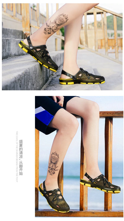 2020 blue Clogs Women Sandals  Shoe EVA Lightweight Unisex Colorful Shoes Outdoor  Wading Summer Beach Sandles