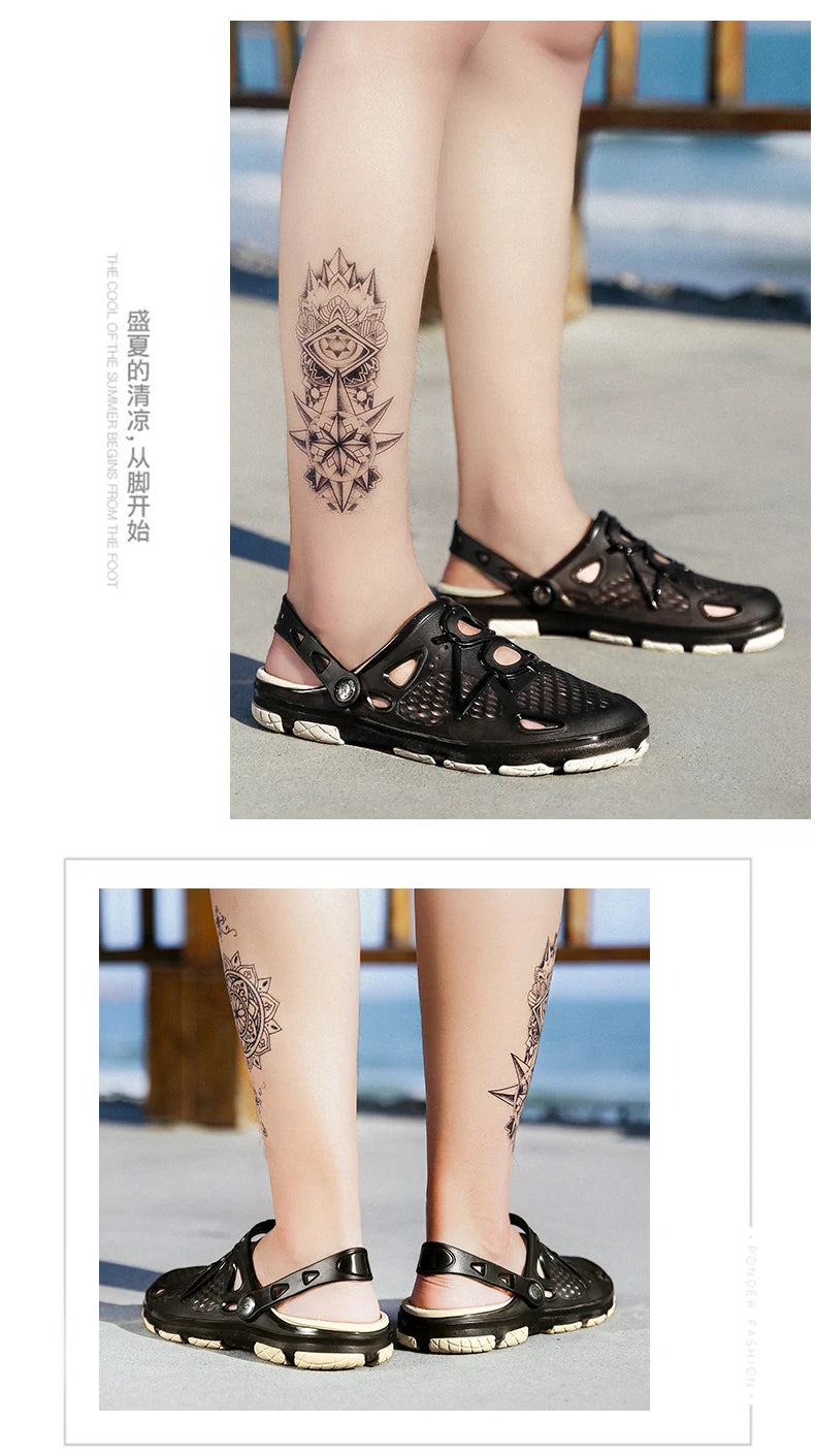 2020 blue Clogs Women Sandals  Shoe EVA Lightweight Unisex Colorful Shoes Outdoor  Wading Summer Beach Sandles