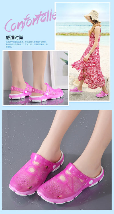 2020 blue Clogs Women Sandals  Shoe EVA Lightweight Unisex Colorful Shoes Outdoor  Wading Summer Beach Sandles