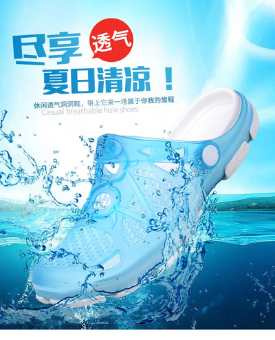 2020 blue Clogs Women Sandals  Shoe EVA Lightweight Unisex Colorful Shoes Outdoor  Wading Summer Beach Sandles