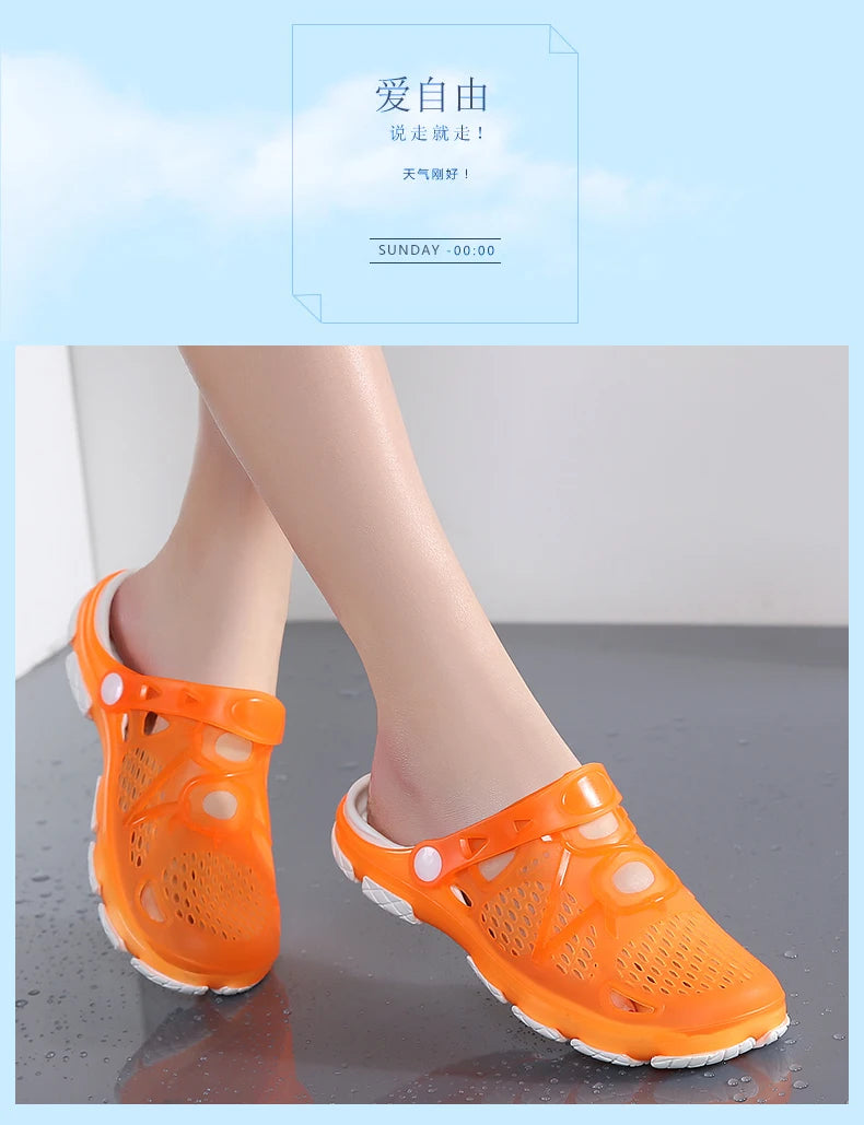 2020 blue Clogs Women Sandals  Shoe EVA Lightweight Unisex Colorful Shoes Outdoor  Wading Summer Beach Sandles