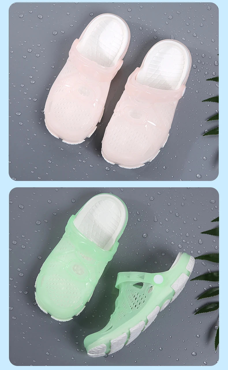 2020 blue Clogs Women Sandals  Shoe EVA Lightweight Unisex Colorful Shoes Outdoor  Wading Summer Beach Sandles