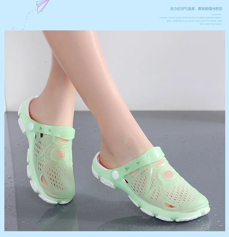 2020 blue Clogs Women Sandals  Shoe EVA Lightweight Unisex Colorful Shoes Outdoor  Wading Summer Beach Sandles