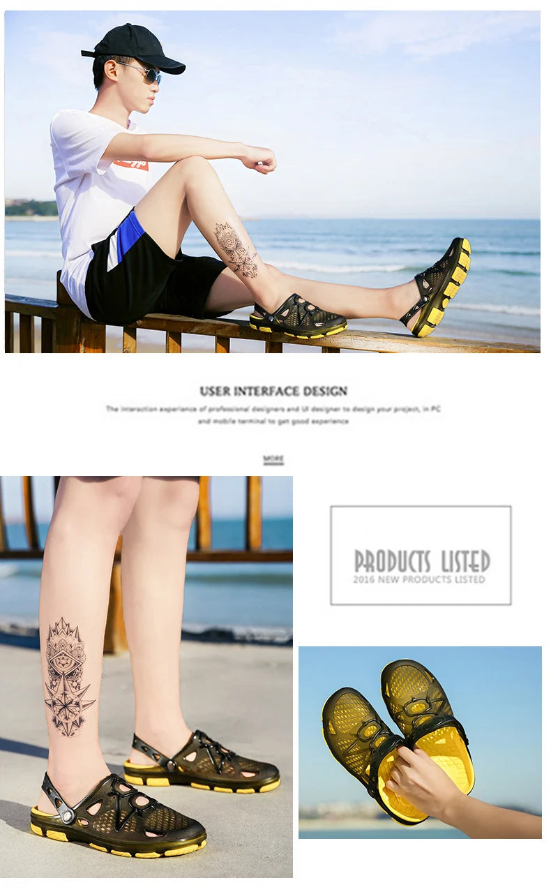 2020 blue Clogs Women Sandals  Shoe EVA Lightweight Unisex Colorful Shoes Outdoor  Wading Summer Beach Sandles