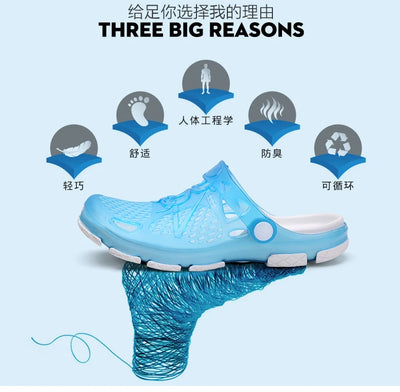 2020 blue Clogs Women Sandals  Shoe EVA Lightweight Unisex Colorful Shoes Outdoor  Wading Summer Beach Sandles