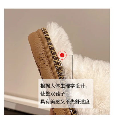 Hello Kitty Plush Slippers Sanrio Anime Y2k Women Cotton Slipper Cute Warm Home Shoes Outdoors Thick Soled Shoes Girls Gift