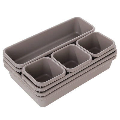 8pc/set Kitchen Utensil Drawer Storage Organizer Box Drawer Make Up Brush and Jewelry Holder Stationery Storage