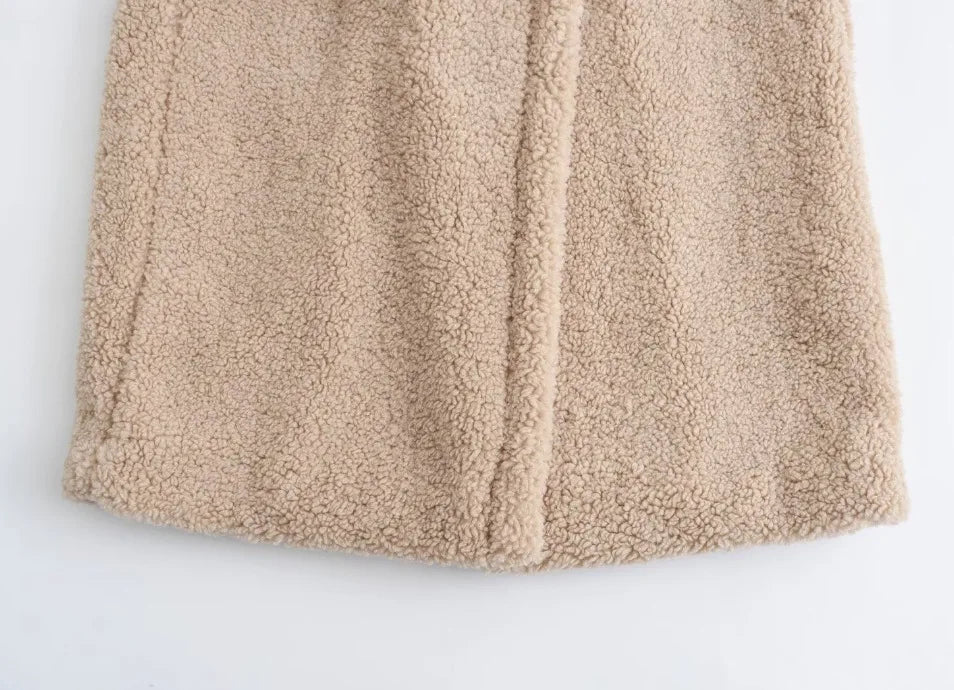 Coats Women Long Coat Turn Down Collar Full Sleeve Thick Warm Y2k Streetwear Elegant Jackets Open Stith Autumn Winter 2025