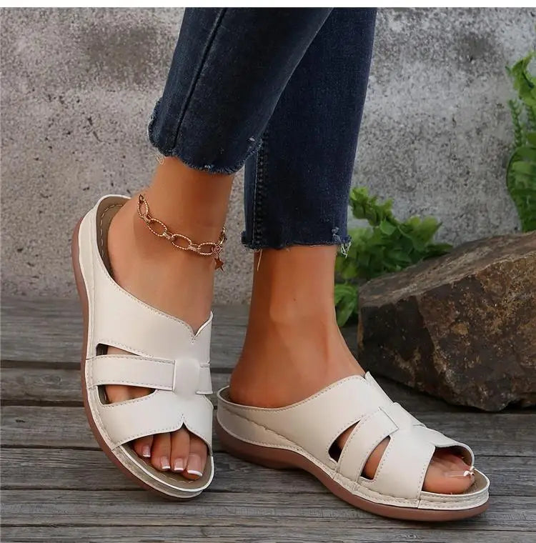 Women Shoes Sandals Summer Non-Slip Women's Sandals Slip On Women's Shoes Wedge Sandals Woman Outdoor Female Slipper Footwear