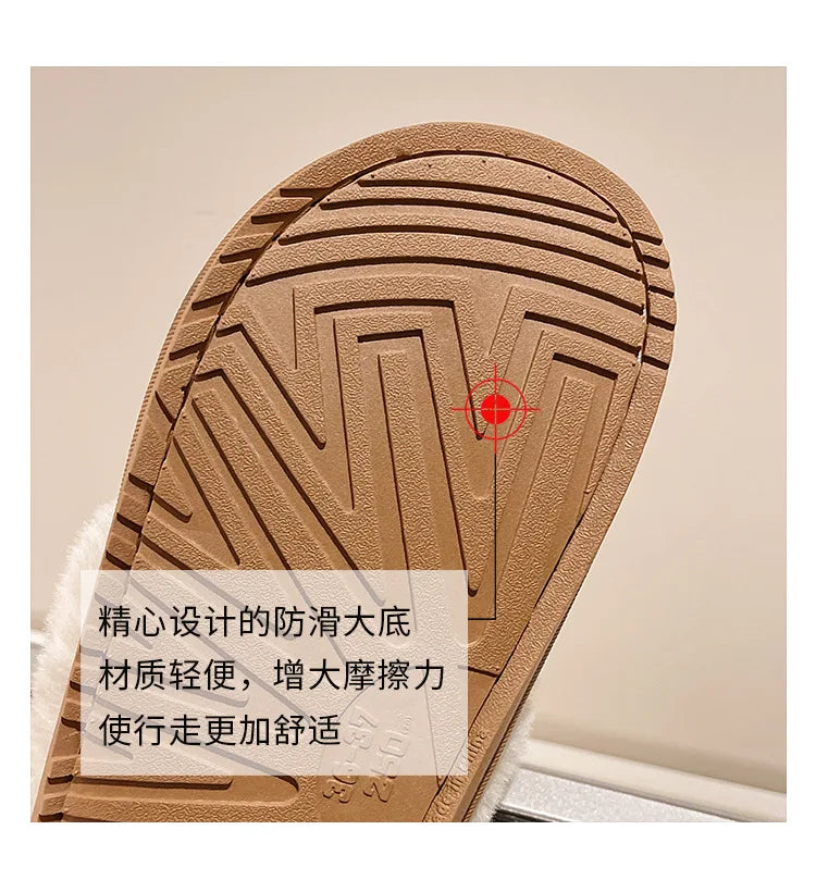 Hello Kitty Plush Slippers Sanrio Anime Y2k Women Cotton Slipper Cute Warm Home Shoes Outdoors Thick Soled Shoes Girls Gift