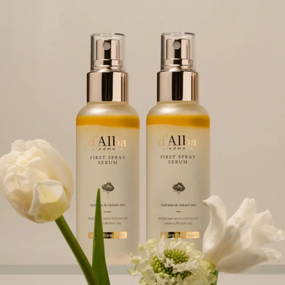 D'Alba White Truffle Aromatic Spray Serum Initial Mist Face Moisturizer Light-weight Soothing PA++++ SPF50+ Sunscreen Skin Care
