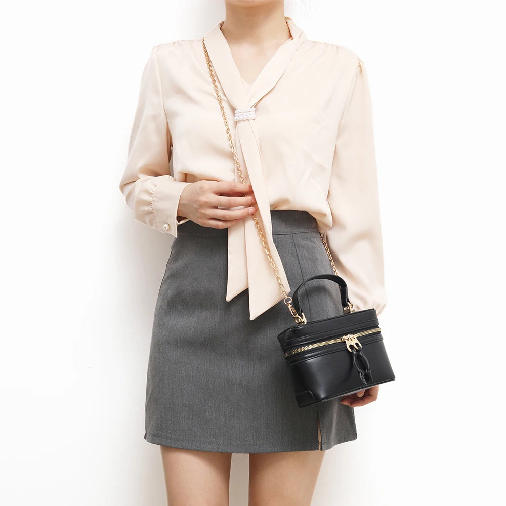 Women's PU handbag versatile fashion small bag shoulder crossbody box bag