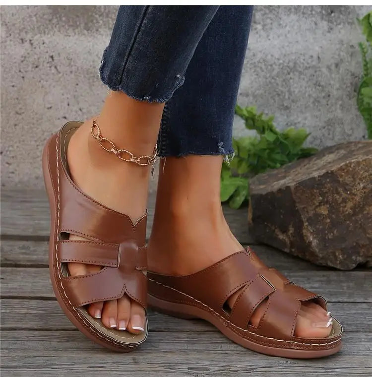 Women Shoes Sandals Summer Non-Slip Women's Sandals Slip On Women's Shoes Wedge Sandals Woman Outdoor Female Slipper Footwear