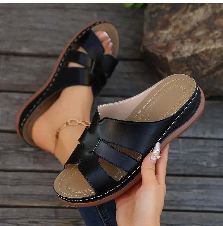 Women Shoes Sandals Summer Non-Slip Women's Sandals Slip On Women's Shoes Wedge Sandals Woman Outdoor Female Slipper Footwear