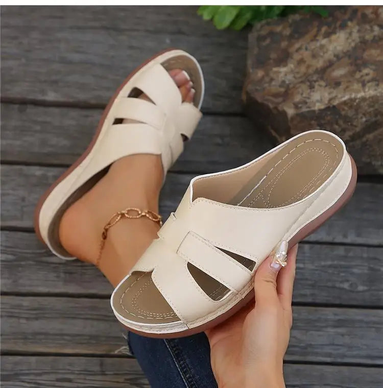 Women Shoes Sandals Summer Non-Slip Women's Sandals Slip On Women's Shoes Wedge Sandals Woman Outdoor Female Slipper Footwear