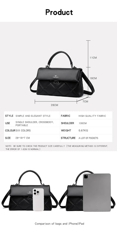 Women's Bag New Trend Korean Handbags Designer Luxury Brand Ladies Shoulder Bags Soft Leather Fashion Versatile Crossbody Bags