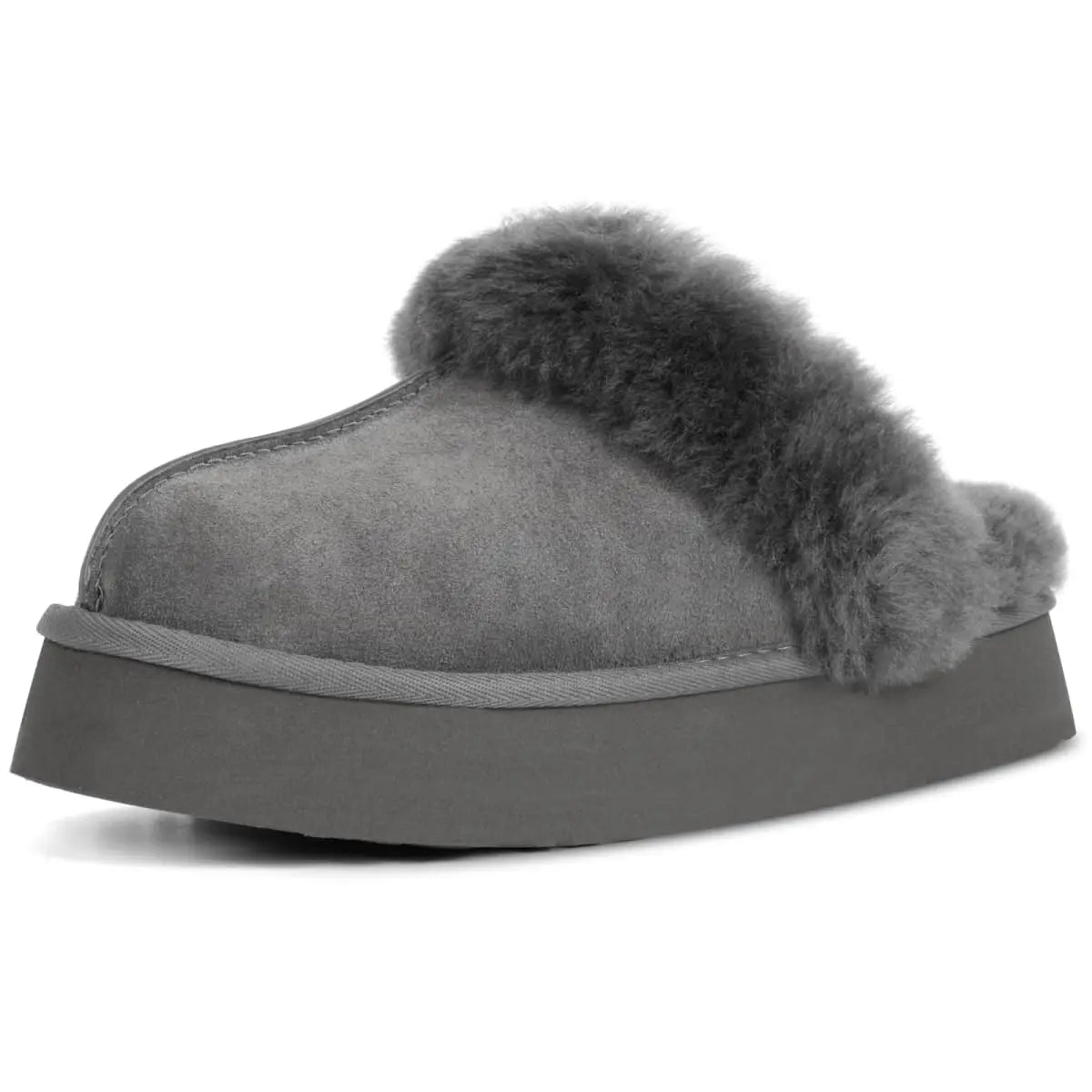 Crestar Women's Platform Fuzzy Slippers New Lady Winter House Slipper Thick Soles Warm Fuzzy Shoes Indoor Outdoor Cotton Shoes