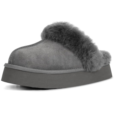 Crestar Women's Platform Fuzzy Slippers New Lady Winter House Slipper Thick Soles Warm Fuzzy Shoes Indoor Outdoor Cotton Shoes