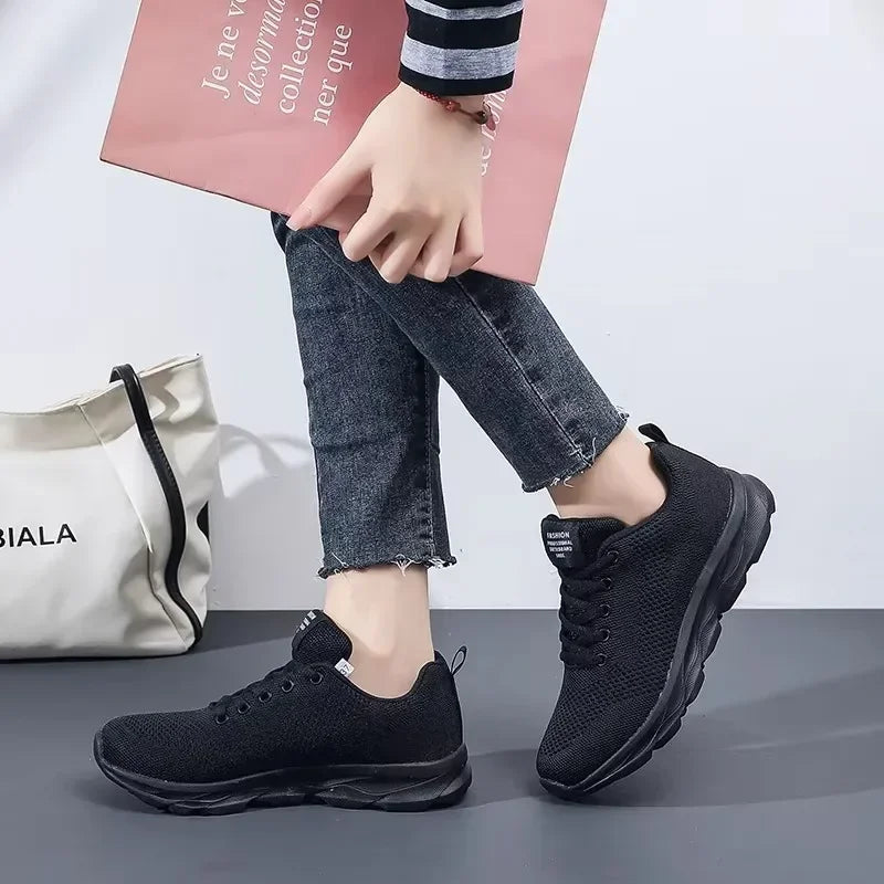 Women's Shoes Breathable Classic Fashionable Lightweight Anti Slip Walking Shoes Light Exercise Popular Trendy Sneakers Women