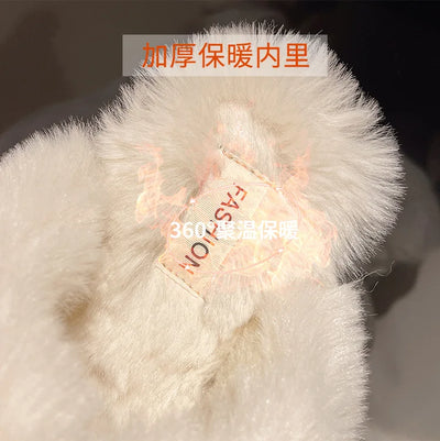 Hello Kitty Plush Slippers Sanrio Anime Y2k Women Cotton Slipper Cute Warm Home Shoes Outdoors Thick Soled Shoes Girls Gift