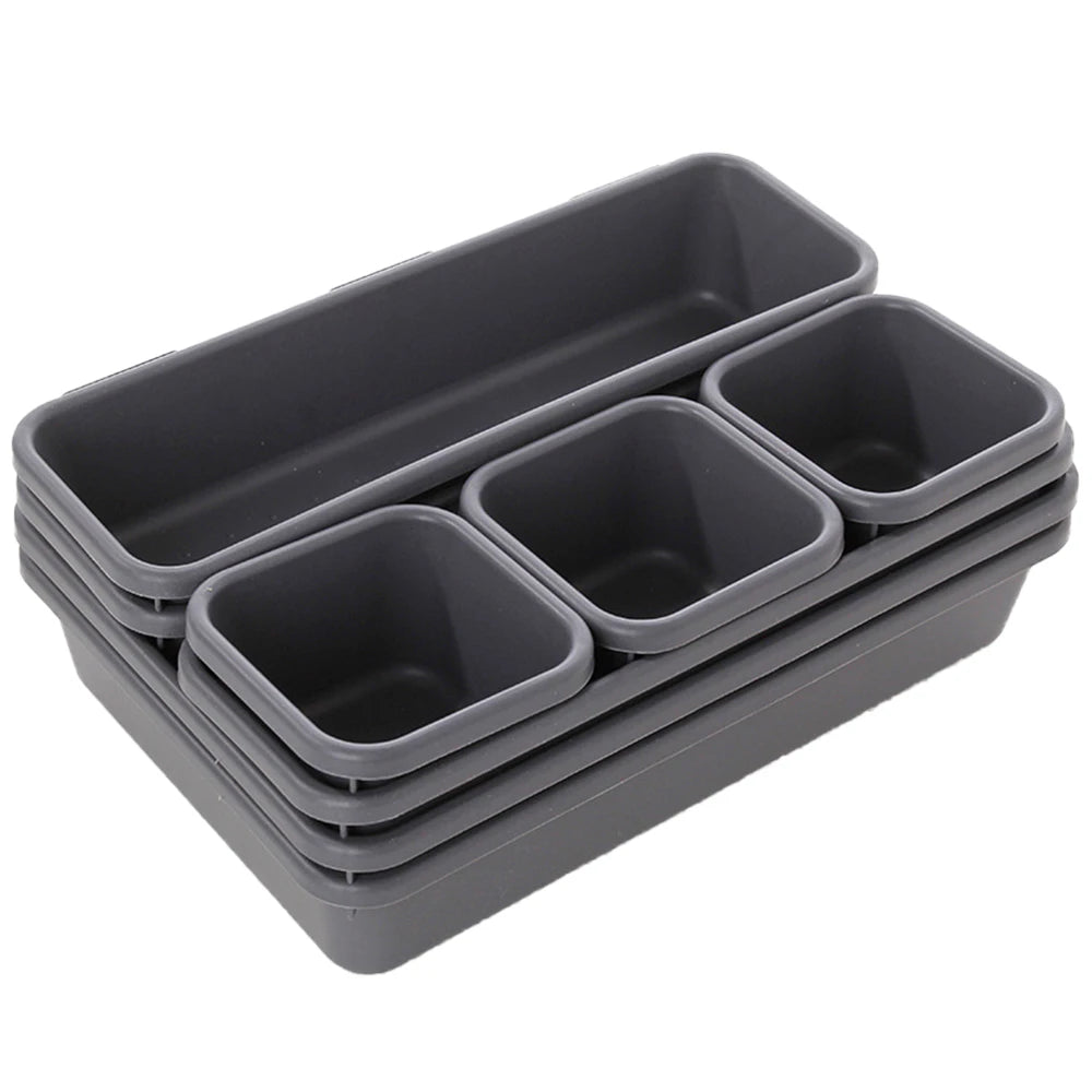 8pc/set Kitchen Utensil Drawer Storage Organizer Box Drawer Make Up Brush and Jewelry Holder Stationery Storage
