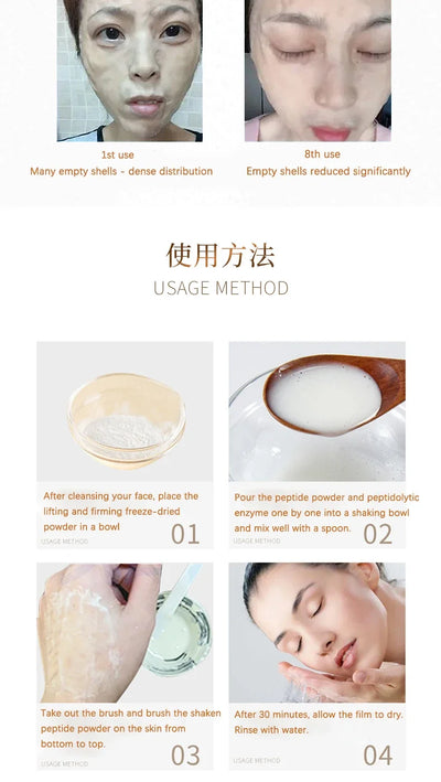 Korean Collagen Hyaluronic Acid Face Mask Repair Firming Lifting Improve Fine Lines Brighten Moisturiz Peptide Essence Skin Care