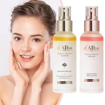 D'Alba White Truffle Aromatic Spray Serum Initial Mist Face Moisturizer Light-weight Soothing PA++++ SPF50+ Sunscreen Skin Care