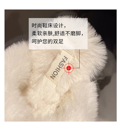 Hello Kitty Plush Slippers Sanrio Anime Y2k Women Cotton Slipper Cute Warm Home Shoes Outdoors Thick Soled Shoes Girls Gift