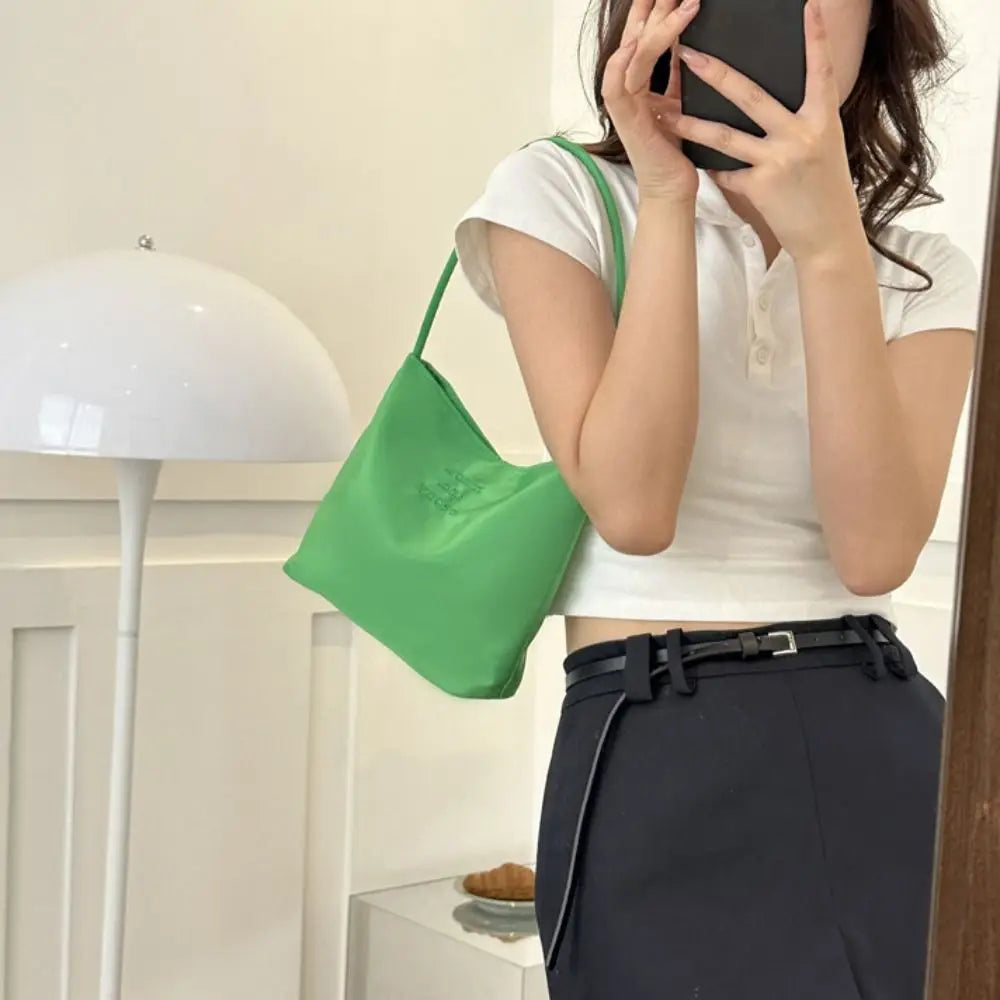 Women's High Capacity Handbag Underarm Handbag Shoulder Bag Embroidered Letters Underarm Bag Handbags Tote Bags