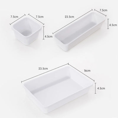 8pc/set Kitchen Utensil Drawer Storage Organizer Box Drawer Make Up Brush and Jewelry Holder Stationery Storage