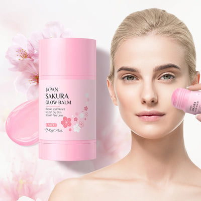 Sakura Solid Face Mask Stick Deep Cleaning Green Tea Facial Mask Reduces Blackhead Pores Oil Control Moisturizing Mud Mask 40g