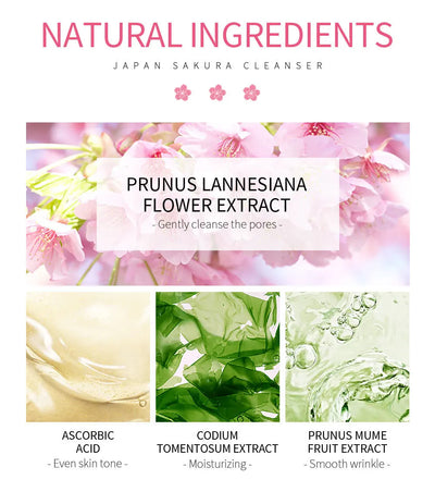 LAIKOU Facial Foaming Cleanser Deeply Cleansing Oil Control Moisturizing Blackhead Removal Skin Care Face Wash Foam Cleanser