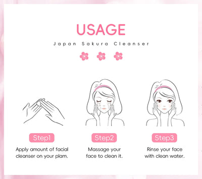 Sakura Cleanser Rich Foam Deep Clean Remove Grease Improve Oily Face Wash Cream Gentle Moisturizing Remove Blackhead CleanserSak