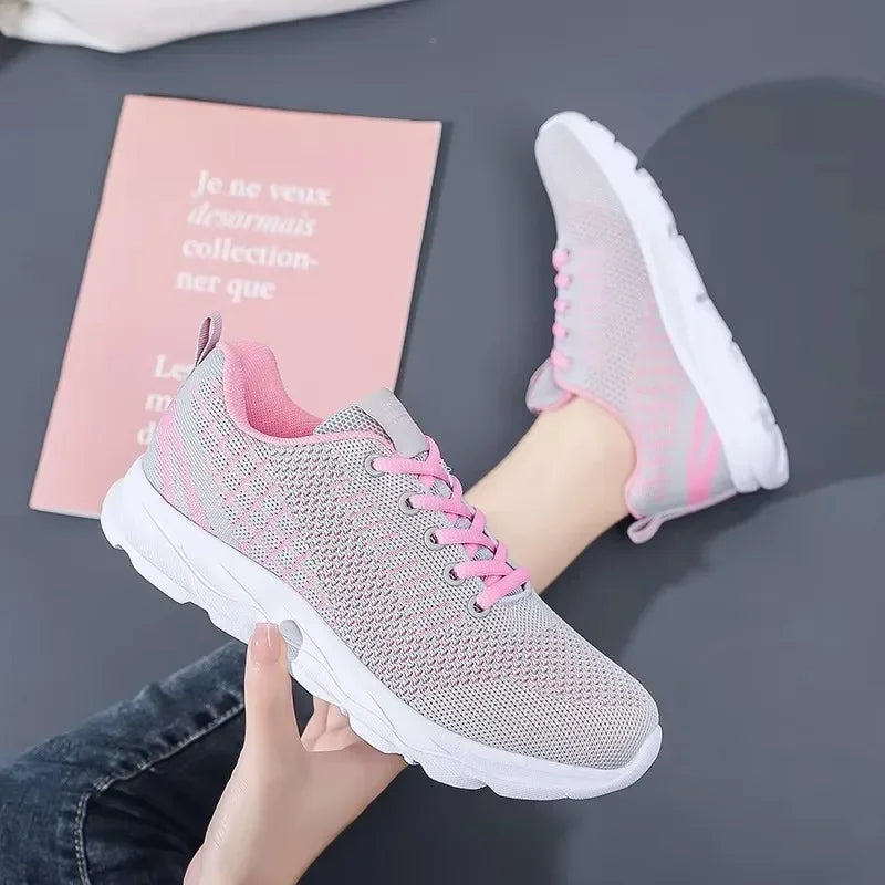 Women's Shoes Breathable Classic Fashionable Lightweight Anti Slip Walking Shoes Light Exercise Popular Trendy Sneakers Women