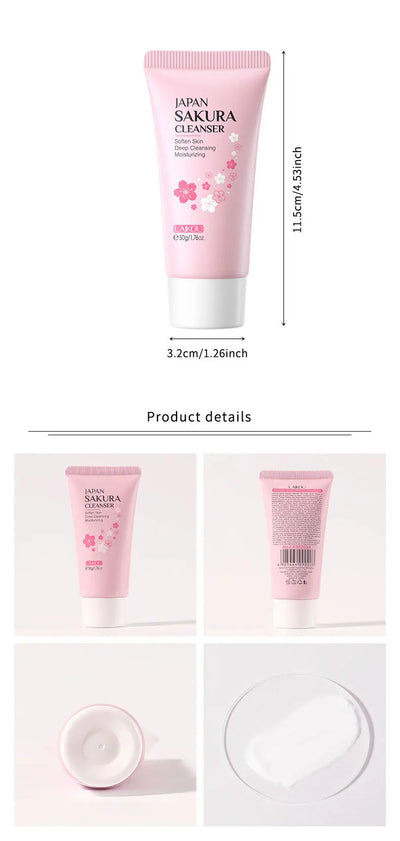 LAIKOU Facial Foaming Cleanser Deeply Cleansing Oil Control Moisturizing Blackhead Removal Skin Care Face Wash Foam Cleanser