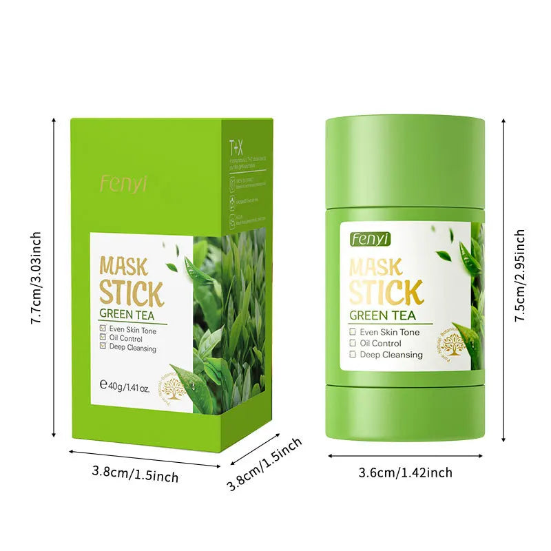 Sakura Solid Face Mask Stick Deep Cleaning Green Tea Facial Mask Reduces Blackhead Pores Oil Control Moisturizing Mud Mask 40g